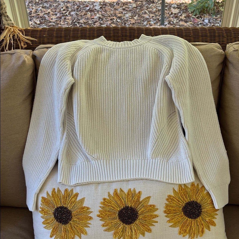 Faherty Cream Knit Sweater